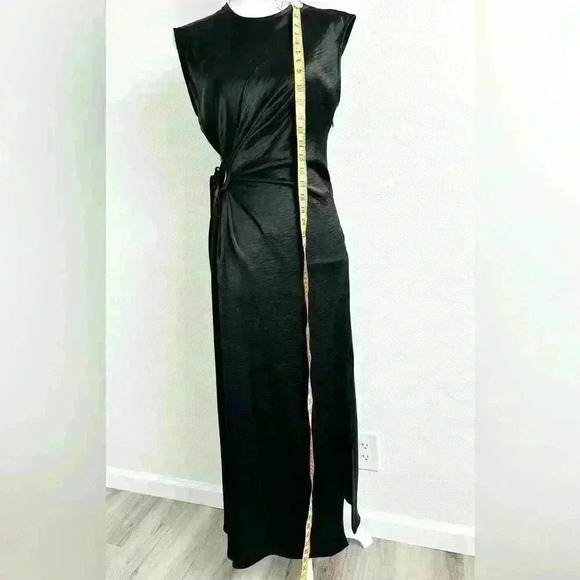 House of Harlow 1960 Black Satin Slip Dress Size Medium - Picture 10 of 14